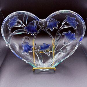Mikasa Crystal Bluebells Heart Serving Dish